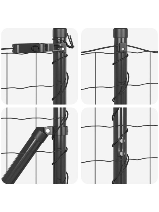 Žogs ar stabiem. pelēka 1.6 x 10 m tērauds