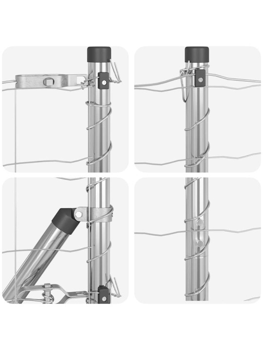 Žogs ar stabiem. sudraba 1.2 x 25 m tērauds