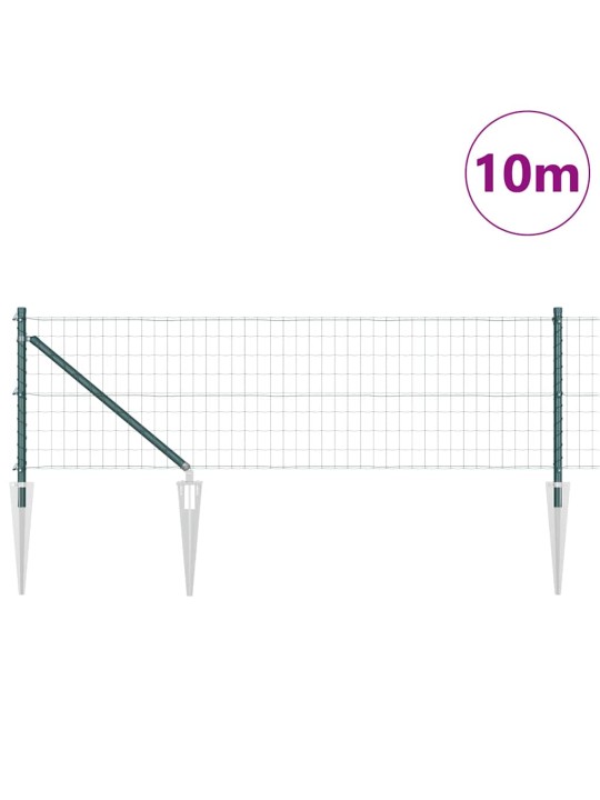 Žogs ar stabiem. zaļa 0.8 x 10 m tērauds