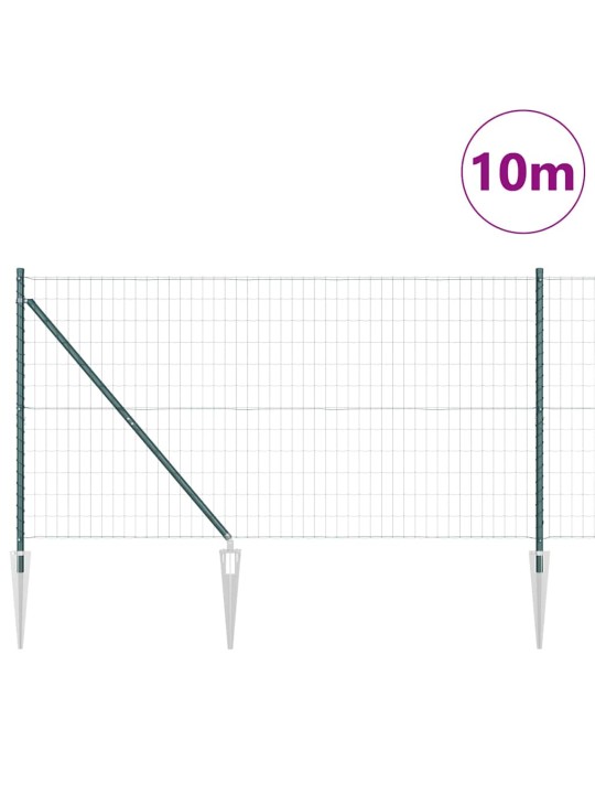 Žogs ar stabiem. zaļa 1.4 x 10 m tērauds