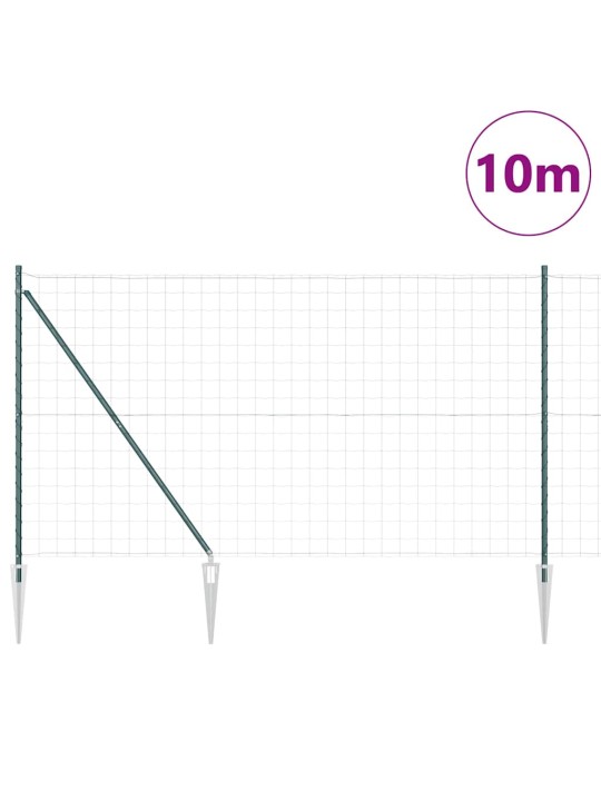Žogs ar stabiem. zaļa 1.6 x 10 m tērauds