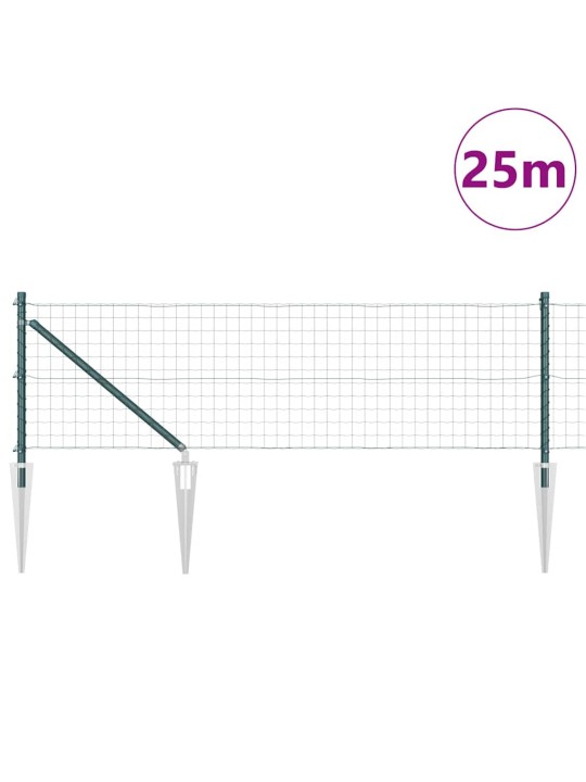 Žogs ar stabiem. zaļa 0.8 x 25 m tērauds
