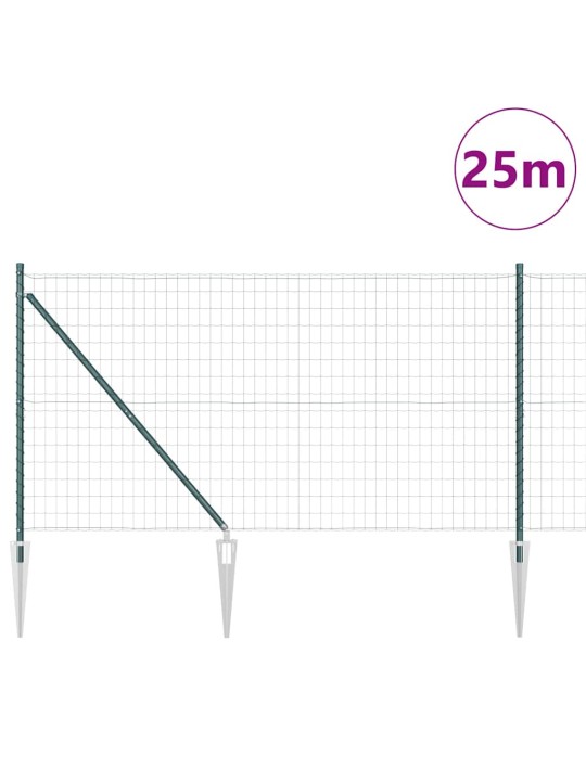Žogs ar stabiem. zaļa 1.2 x 25 m tērauds