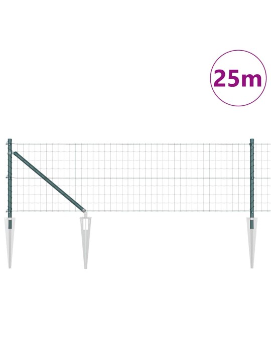 Žogs ar stabiem. zaļa 0.8 x 25 m tērauds