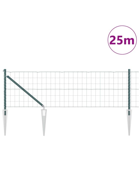 Žogs ar stabiem. zaļa 0.8 x 25 m tērauds