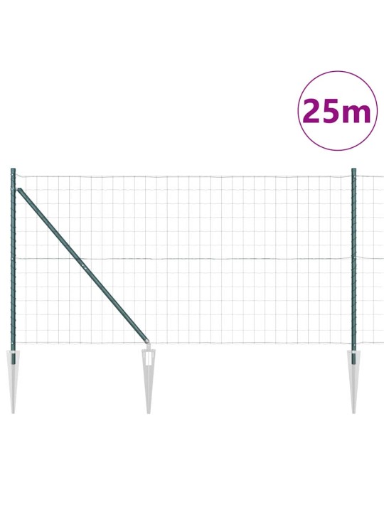 Žogs ar stabiem. zaļa 1.2 x 25 m tērauds
