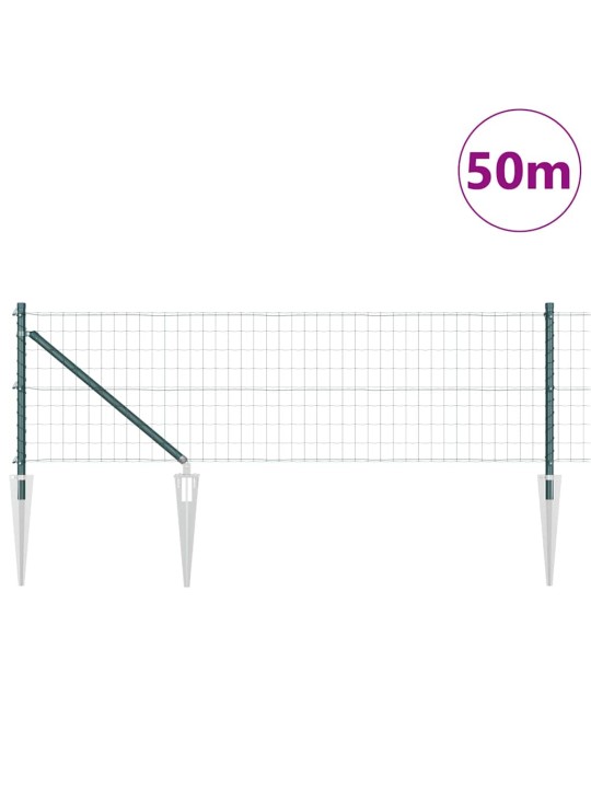 Žogs ar stabiem. zaļa 0.4 x 50 m tērauds