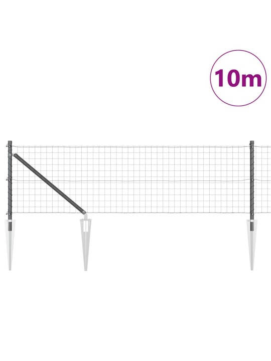 Žogs ar stabiem. pelēka 0.4 x 10 m tērauds