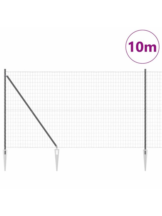 Žogs ar stabiem. pelēka 1.6 x 10 m tērauds