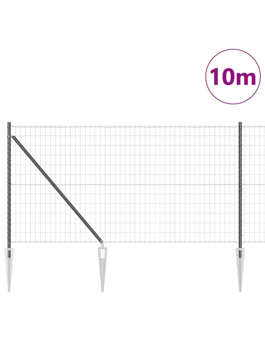 Žogs ar stabiem. pelēka 1 x 10 m tērauds