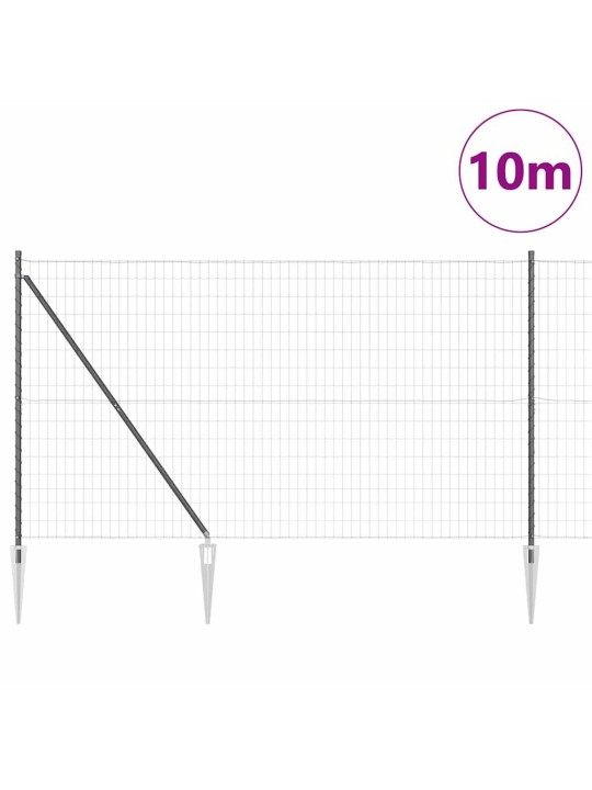 Žogs ar stabiem. pelēka 1.6 x 10 m tērauds