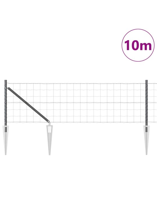 Žogs ar stabiem. pelēka 0.4 x 10 m tērauds