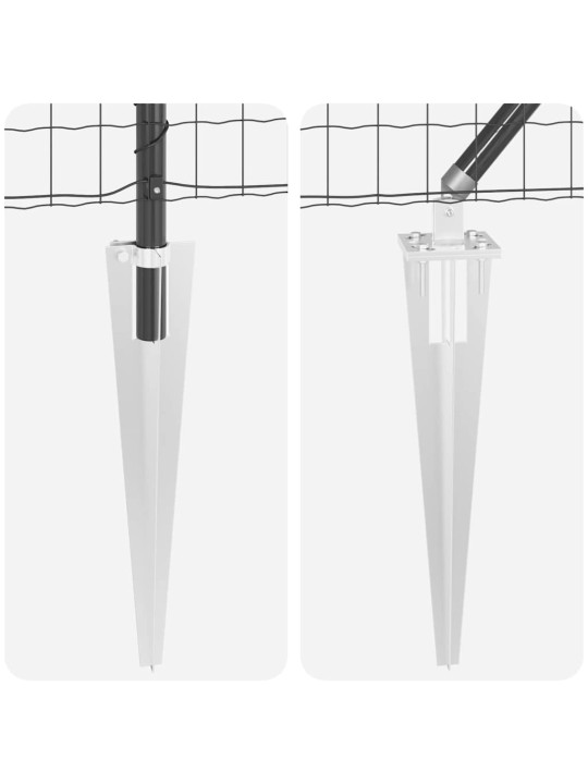 Žogs ar stabiem. pelēka 0.6 x 50 m tērauds