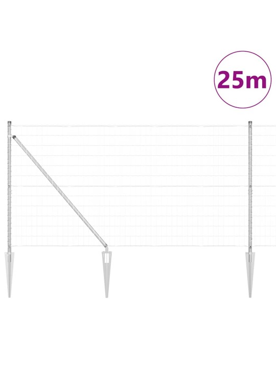 Žogs ar stabiem. sudraba 1.2 x 25 m tērauds