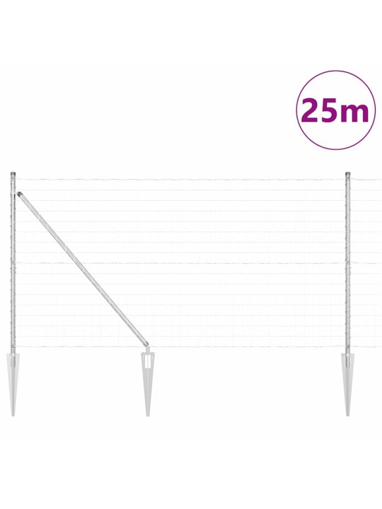 Žogs ar stabiem. sudraba 1.2 x 25 m tērauds