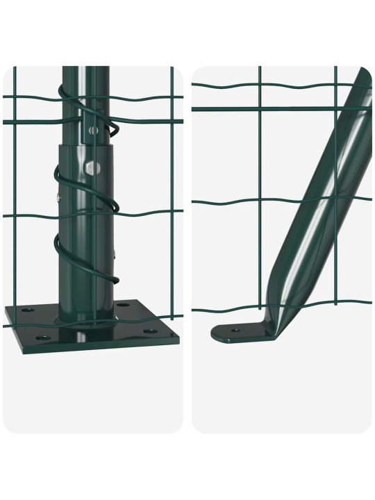 Žogs ar stabiem. zaļa 1.4 x 10 m tērauds