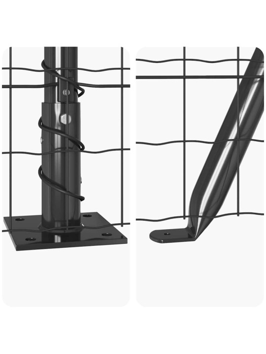 Žogs ar stabiem. pelēka 0.4 x 10 m tērauds