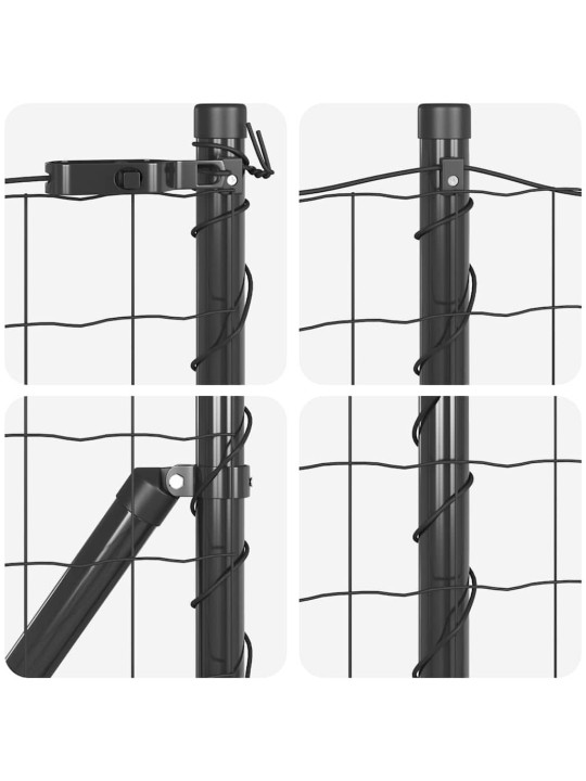 Žogs ar stabiem. pelēka 0.4 x 25 m tērauds