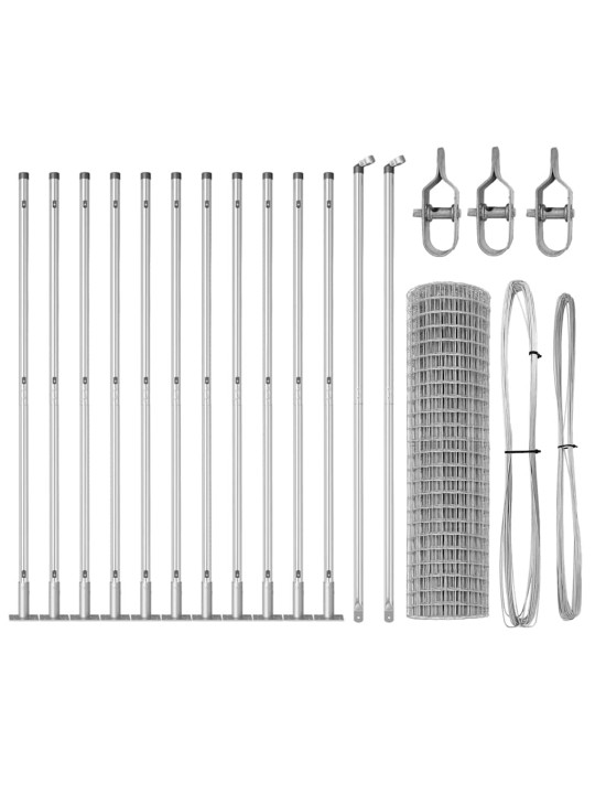 Žogs ar stabiem. sudraba 1.2 x 25 m tērauds