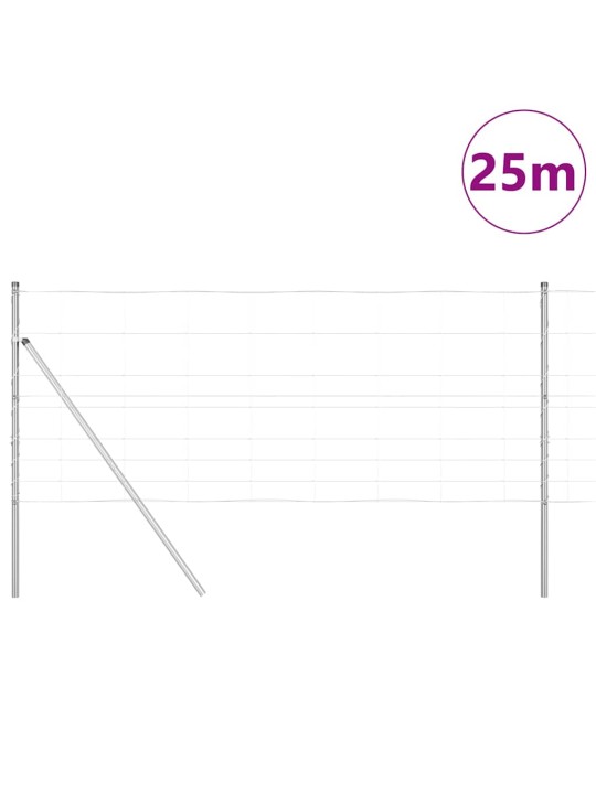 Lauku žogs sudraba 25 x 1 m cinkots tērauds