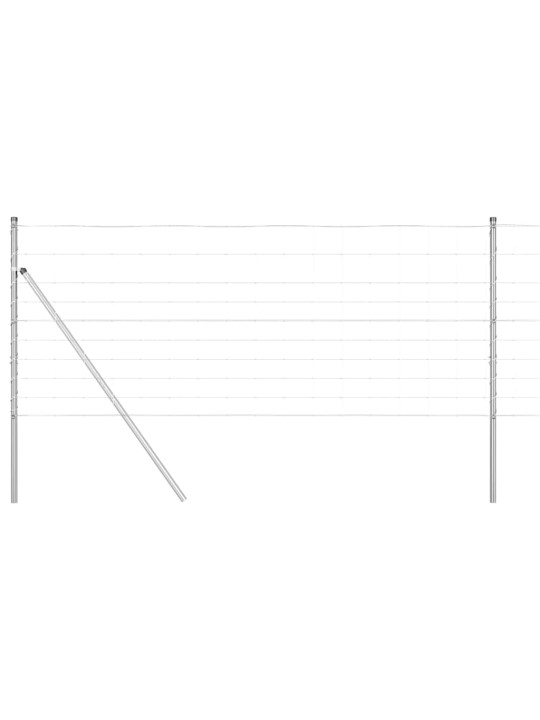 Lauku žogs sudraba 25 x 1 m cinkots tērauds