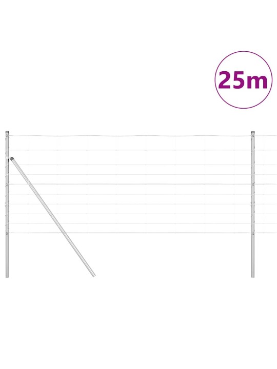 Lauku žogs sudraba 25 x 1 m cinkots tērauds