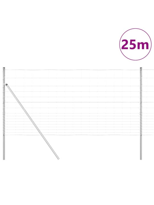 Lauku žogs sudraba 25 x 1.2 m cinkots tērauds