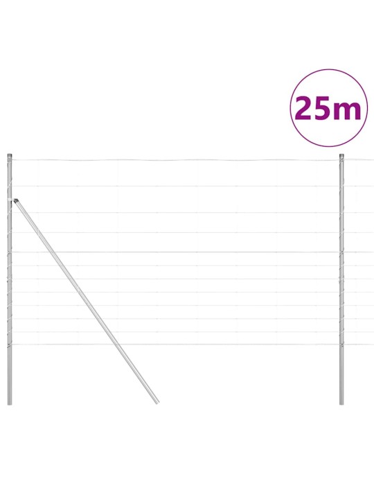 Lauku žogs sudraba 25 x 1.4 m cinkots tērauds