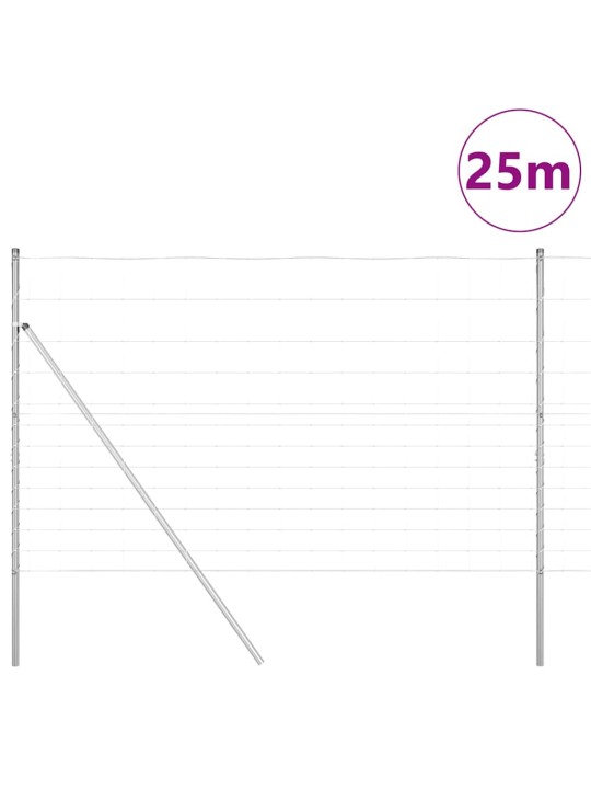 Lauku žogs sudraba 25 x 1.5 m cinkots tērauds