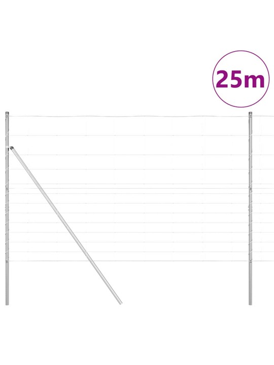 Lauku žogs sudraba 25 x 1.5 m cinkots tērauds