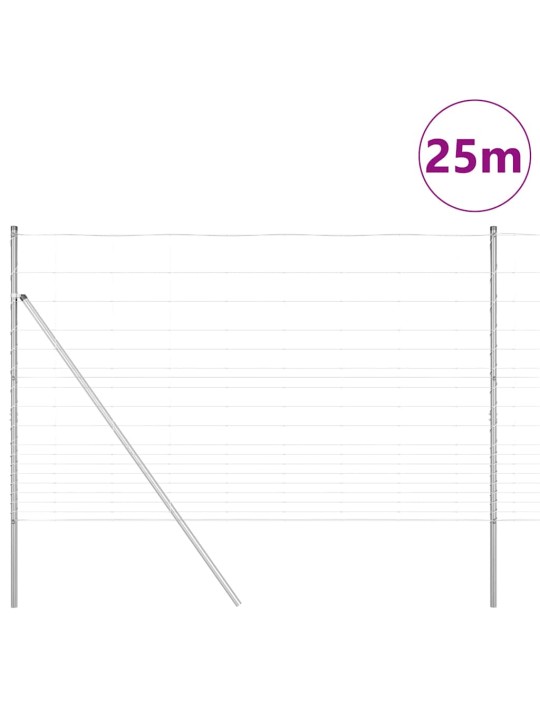 Lauku žogs sudraba 25 x 1.5 m cinkots tērauds
