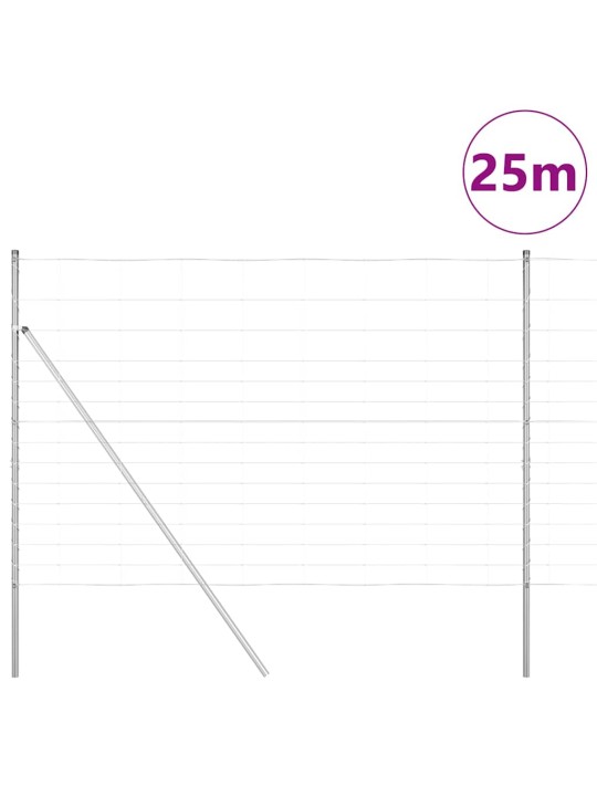 Lauku žogs sudraba 25 x 1.6 m cinkots tērauds