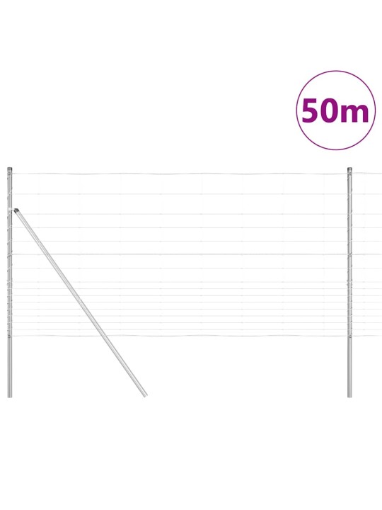 Lauku žogs sudraba 50 x 1.2 m cinkots tērauds