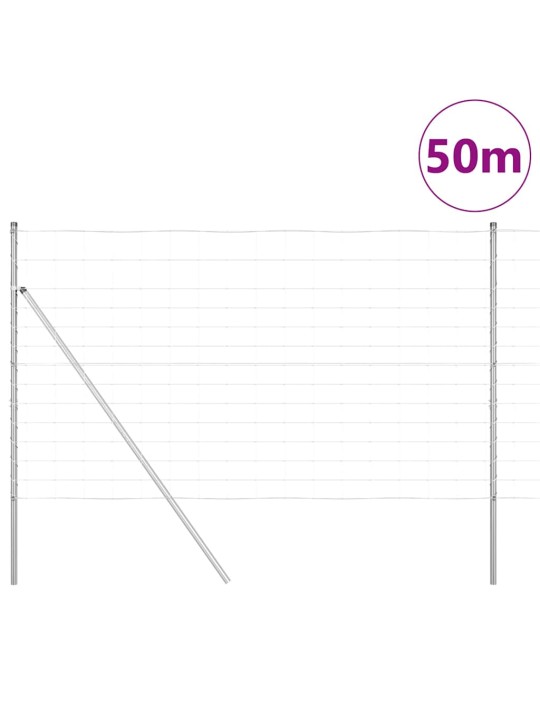 Lauku žogs sudraba 50 x 1.4 m cinkots tērauds