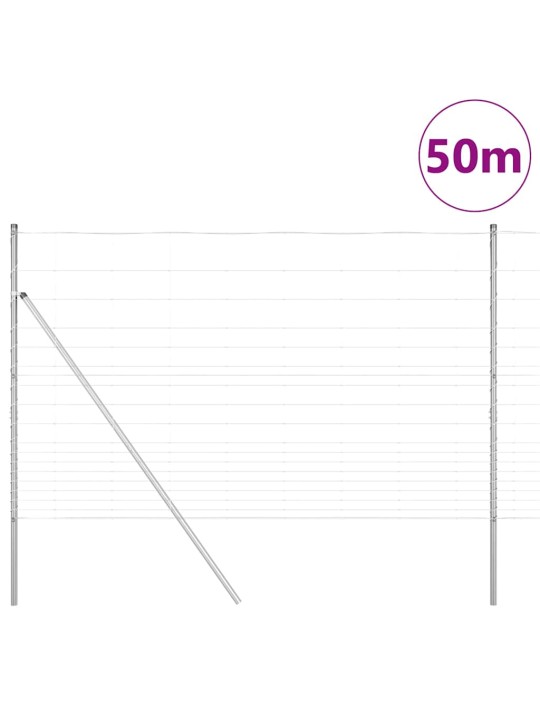 Lauku žogs sudraba 50 x 1.5 m cinkots tērauds