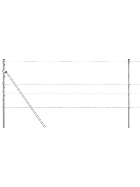 Lauku žogs sudraba 100 x 0.8 m cinkots tērauds