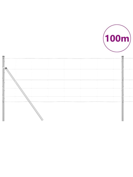Lauku žogs sudraba 100 x 0.8 m cinkots tērauds