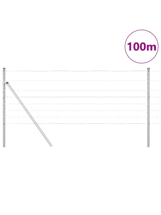 Lauku žogs sudraba 100 x 0.8 m cinkots tērauds