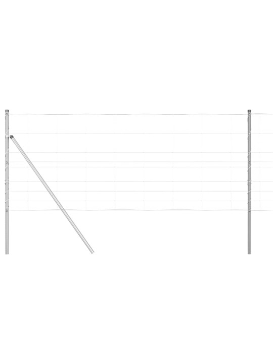Lauku žogs sudraba 100 x 1 m cinkots tērauds