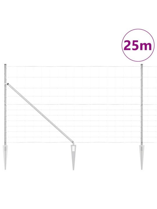 Lauku žogs sudraba 25 x 1.4 m cinkots tērauds