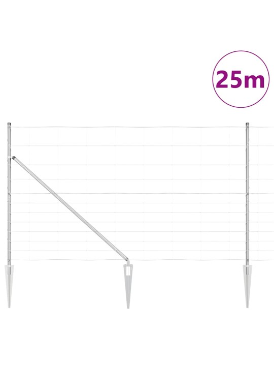 Lauku žogs sudraba 25 x 1.4 m cinkots tērauds