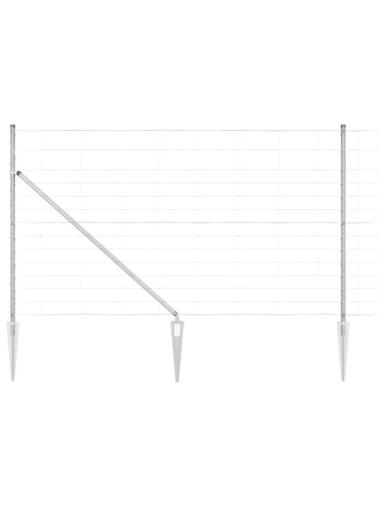 Lauku žogs sudraba 25 x 1.4 m cinkots tērauds