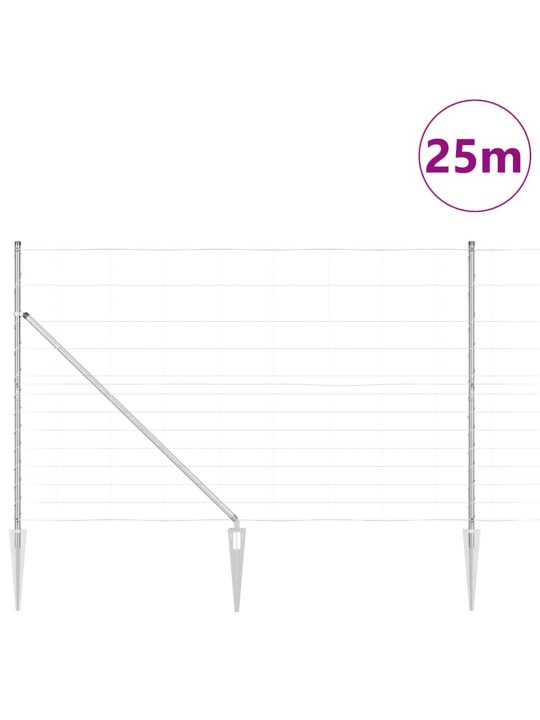 Lauku žogs sudraba 25 x 1.5 m cinkots tērauds