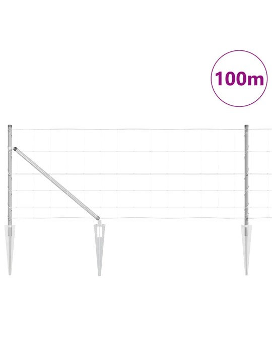 Lauku žogs sudraba 100 x 0.8 m cinkots tērauds