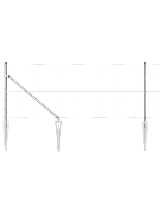Lauku žogs sudraba 100 x 0.8 m cinkots tērauds