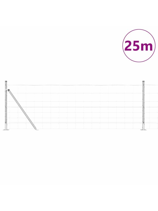 Lauku žogs sudraba 25 x 0.8 m cinkots tērauds
