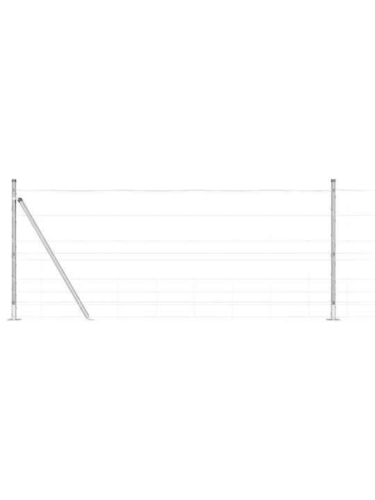 Lauku žogs sudraba 25 x 1 m cinkots tērauds