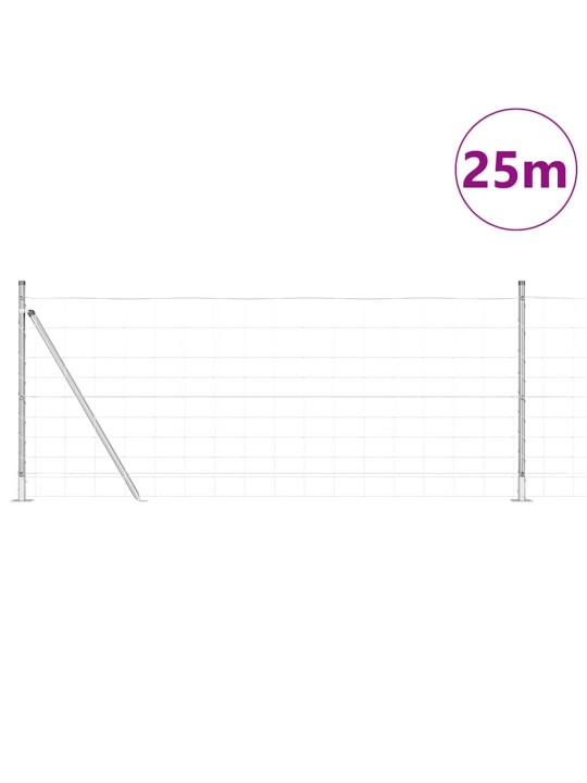 Lauku žogs sudraba 25 x 1 m cinkots tērauds