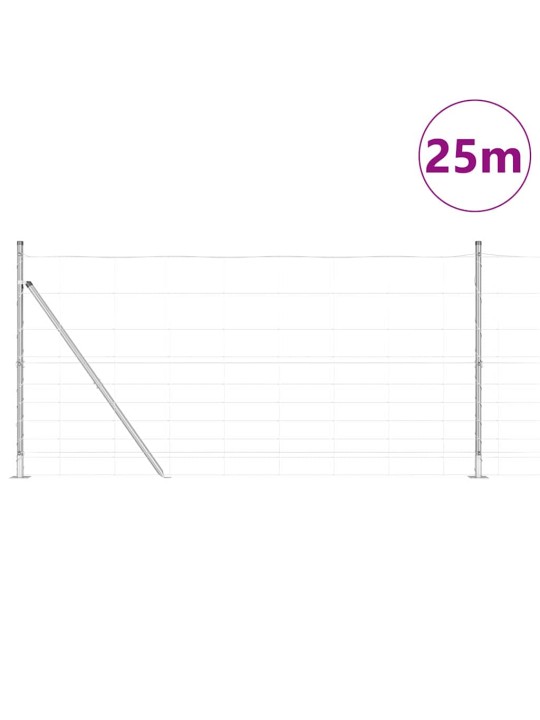 Lauku žogs sudraba 25 x 1.2 m cinkots tērauds