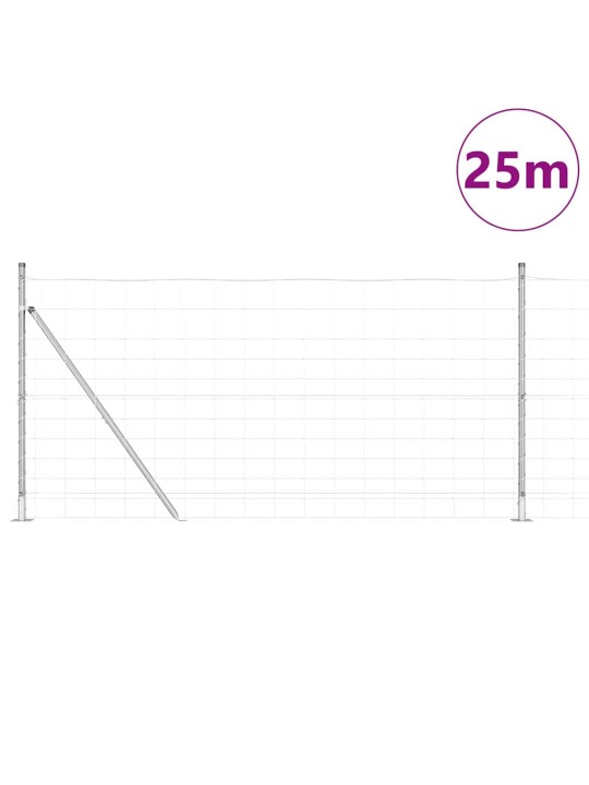 Lauku žogs sudraba 25 x 1.2 m cinkots tērauds
